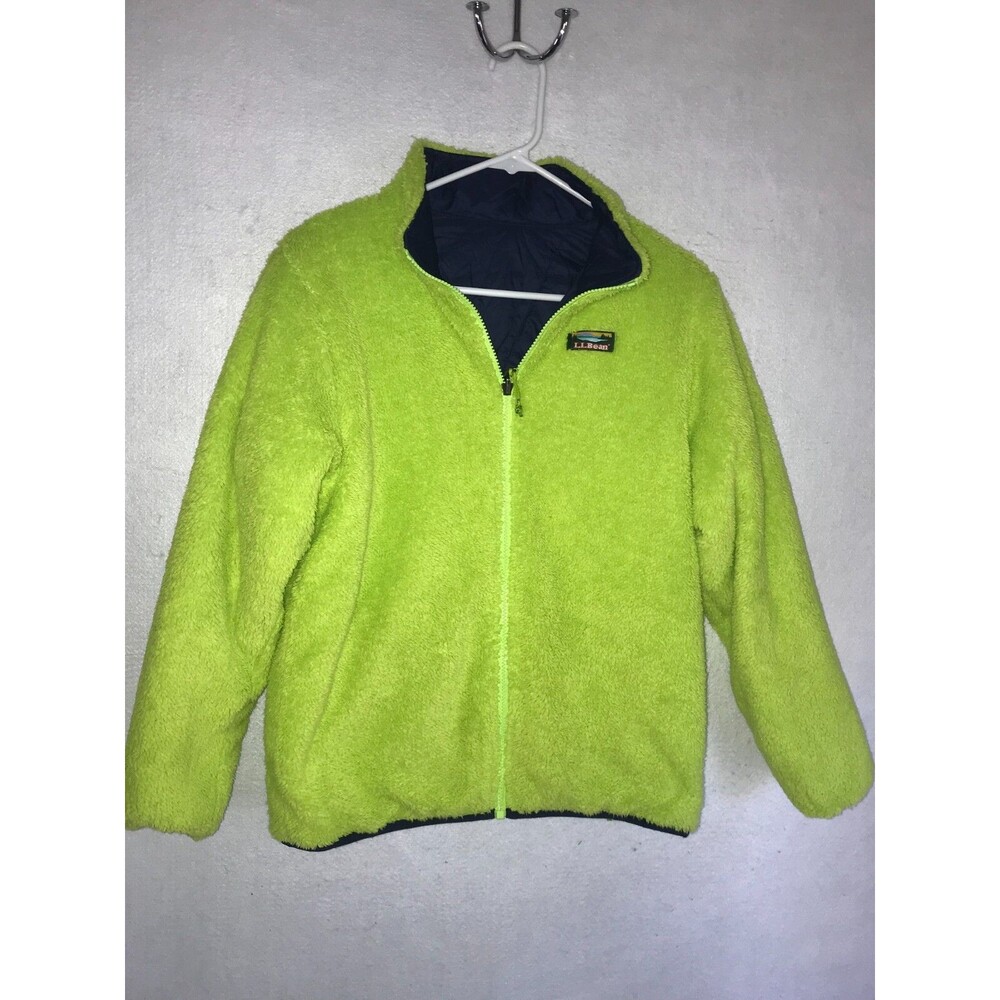 L.L. Bean WOMEN SIZE SMALL NEON GREEN FULL ZIP INSULATED WINTER JACKET